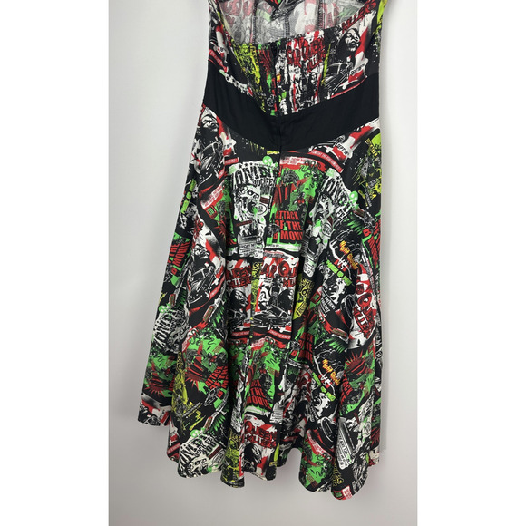 Hell Bunny Vixen Rockabilly B Movie Horror 50's Dress Monster Halloween Party XS - Picture 7 of 16